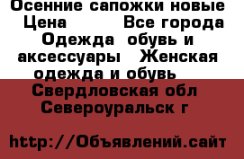 Осенние сапожки новые › Цена ­ 600 - Все города Одежда, обувь и аксессуары » Женская одежда и обувь   . Свердловская обл.,Североуральск г.